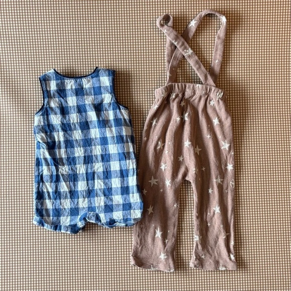 MUD PIE-Baby Boy Romper (12-18M)
Blue/White + Star Print Pants w/ suspenders 18M - Picture 14 of 15